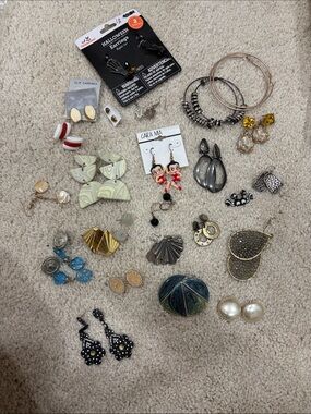 10-Assorted Women’s Earring Lot – Mixed Colors (Multicolor)